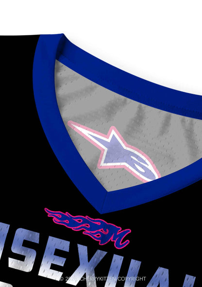 Bisexual Princess Flame Pride Y2K Sport Jersey Tank Cherrykitten