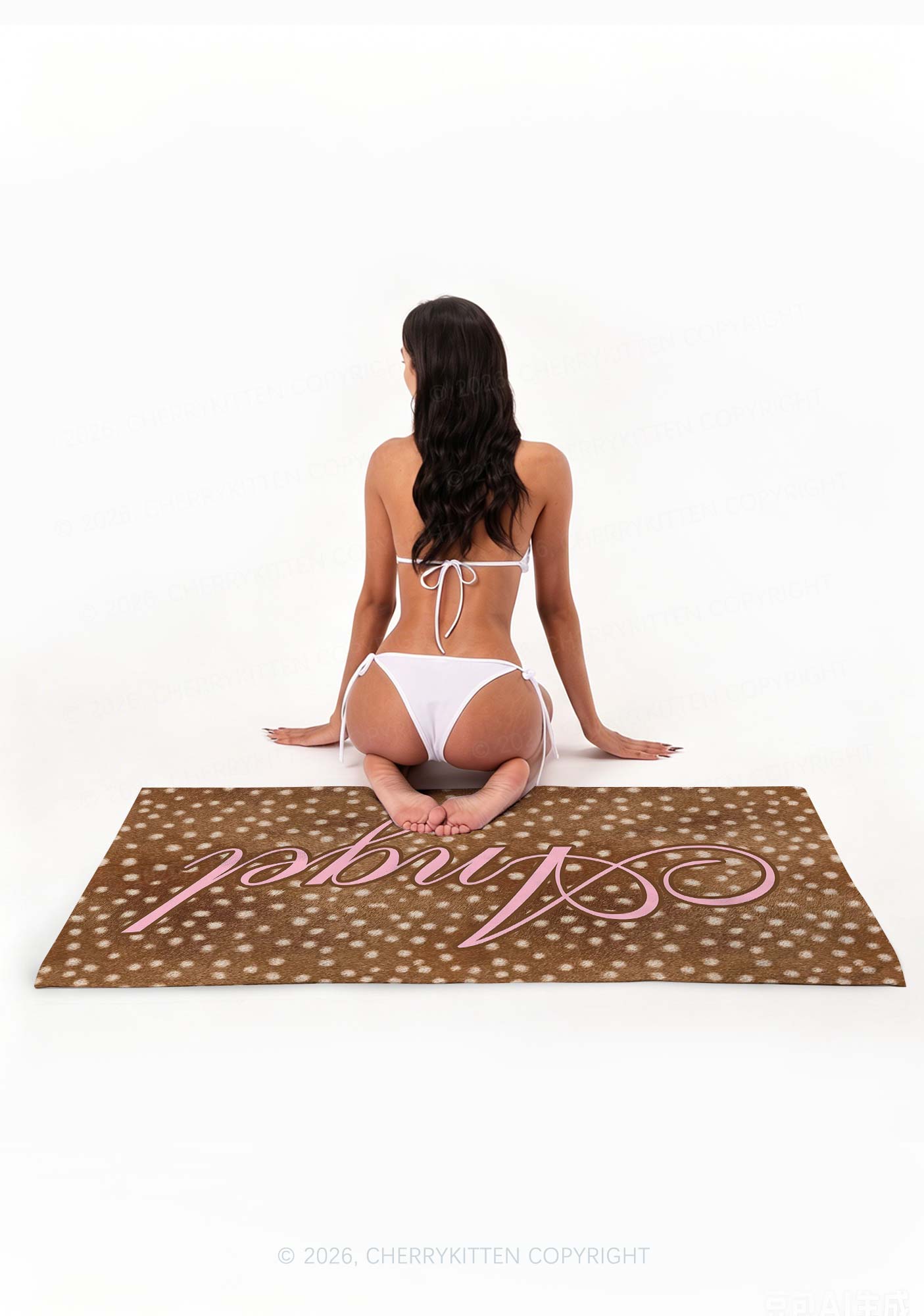 Angel Deer Spots Y2K Beach Towel Cherrykitten