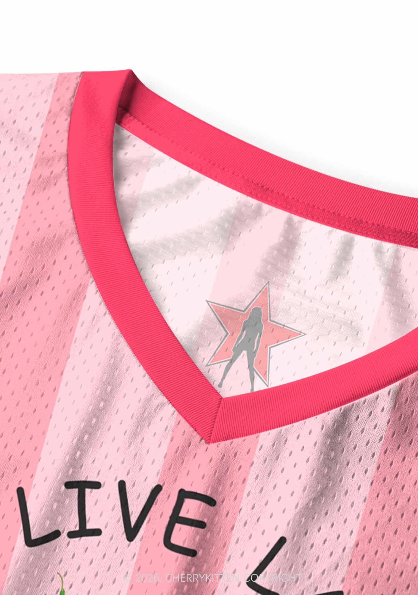 Live Laugh Lesbian Strawberry Pride Y2K Sport Jersey Tank Cherrykitten