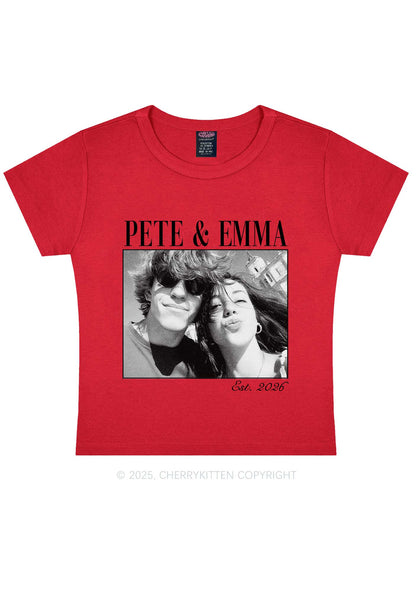 Custom Lover Photo Y2K Baby Tee Cherrykitten