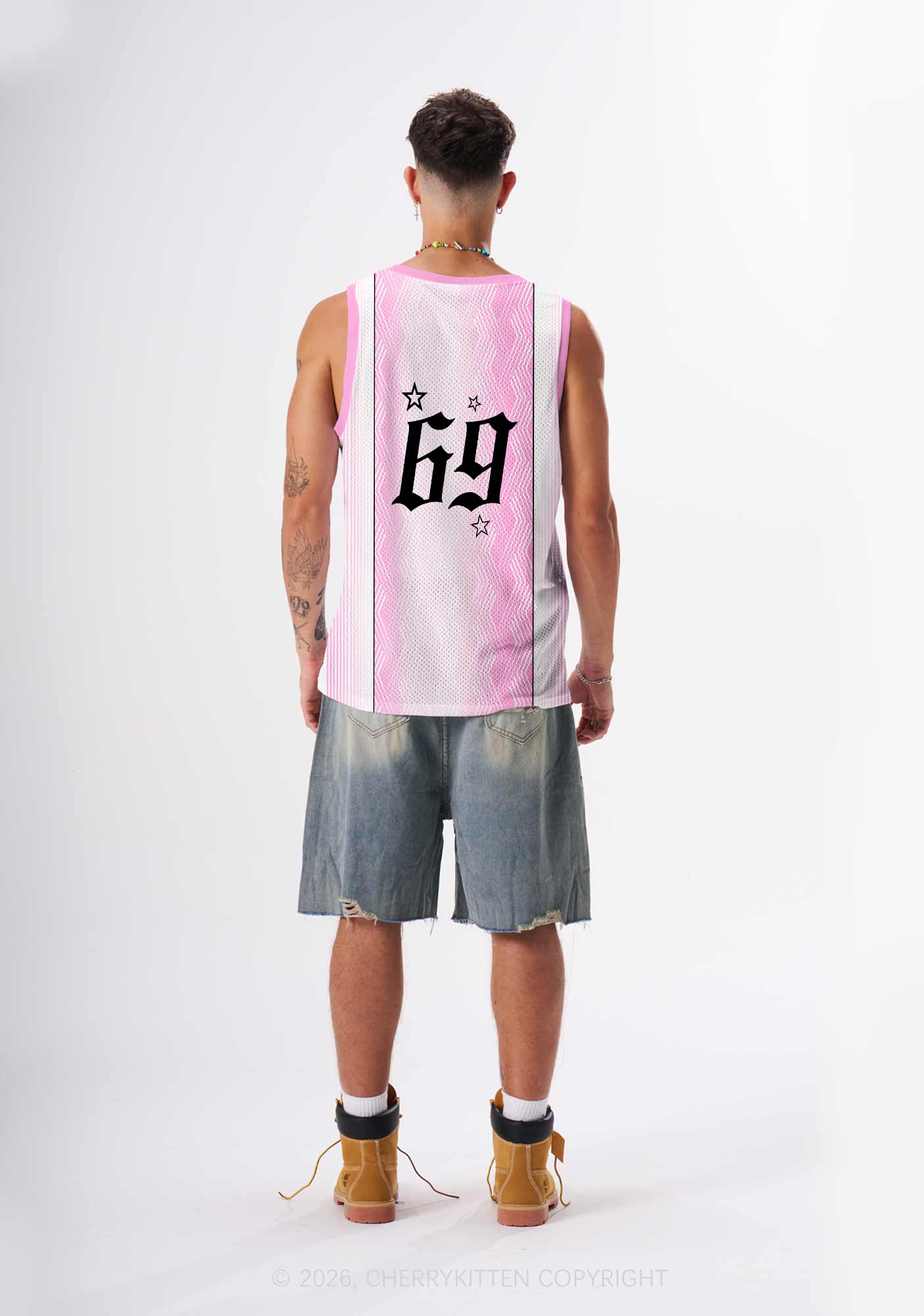 Pink Alpha Male Unicorn Pride Y2K Sport Jersey Tank Cherrykitten