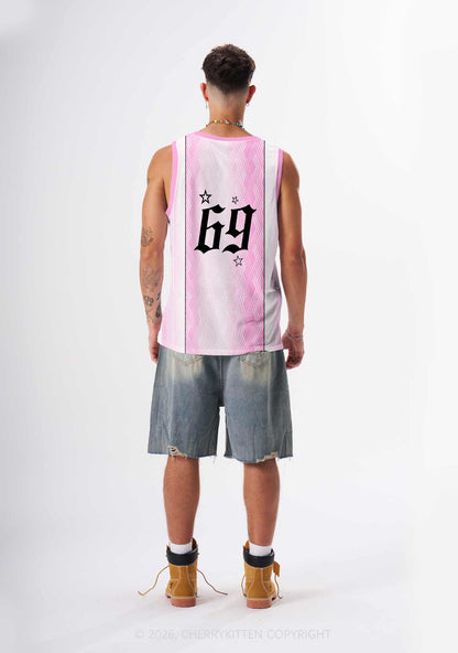 Pink Alpha Male Unicorn Pride Y2K Sport Jersey Tank Cherrykitten