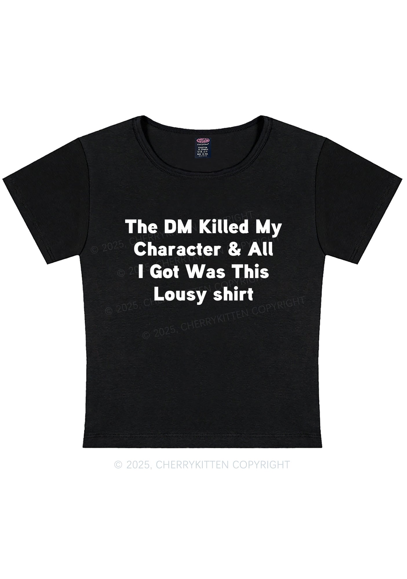 Killed Character I Got Lousy Y2K Baby Tee Cherrykitten
