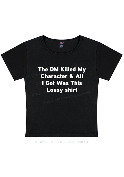 Killed Character I Got Lousy Y2K Baby Tee Cherrykitten