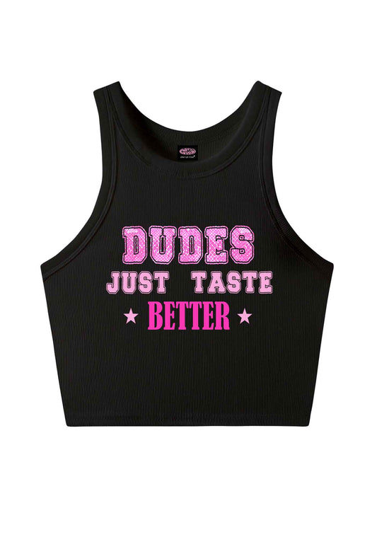 Dudes Just Taste Better Pride Y2K Crop Tank Top Cherrykitten