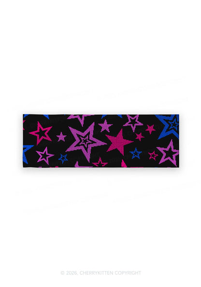 Bisexual Star Pride Y2K Print Headband Cherrykitten