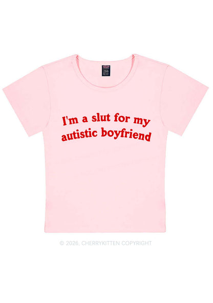 Slxt For My Autistic BF Y2K Baby Tee Cherrykitten