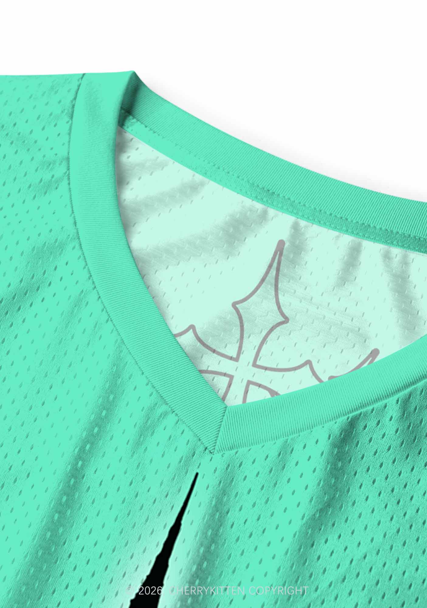 Mint Green Gothic Faggot Pride Y2K Sport Jersey Tank Cherrykitten