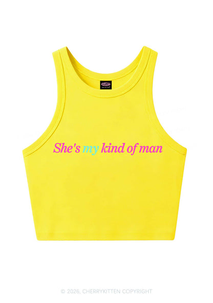 Shes My Kind Of Man Pride Y2K Crop Tank Top Cherrykitten