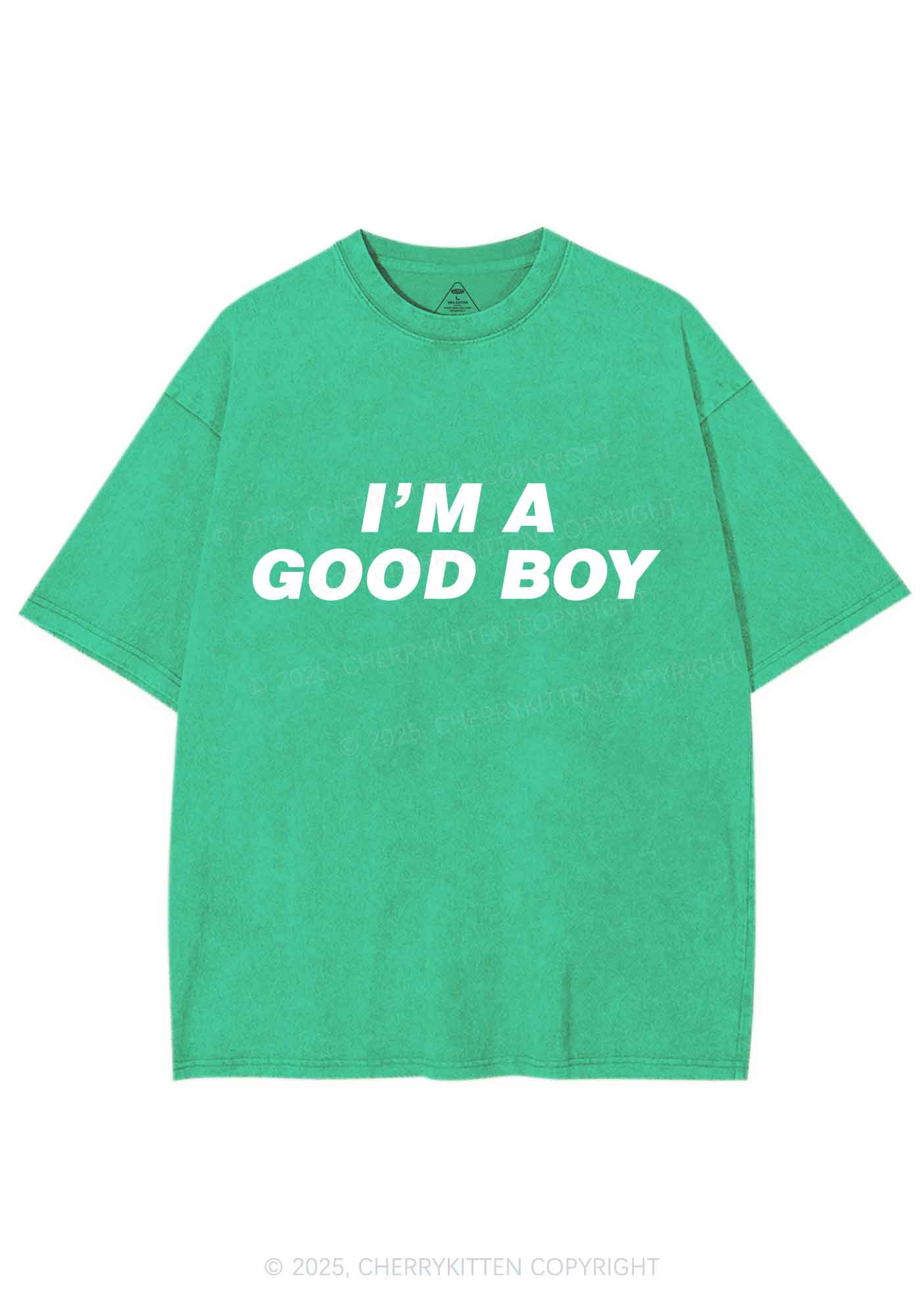 Im A Good Boy Y2K Shirts Washed Tee Cherrykitten