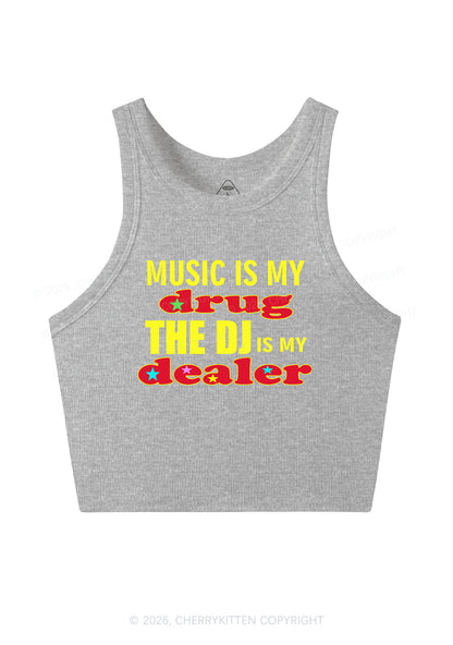 Music Is My Drxg Y2K Crop Tank Top Cherrykitten
