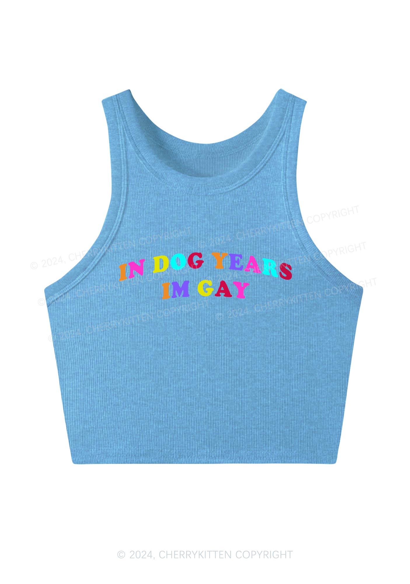 Dog Years Gay Y2K Crop Tank Top Cherrykitten