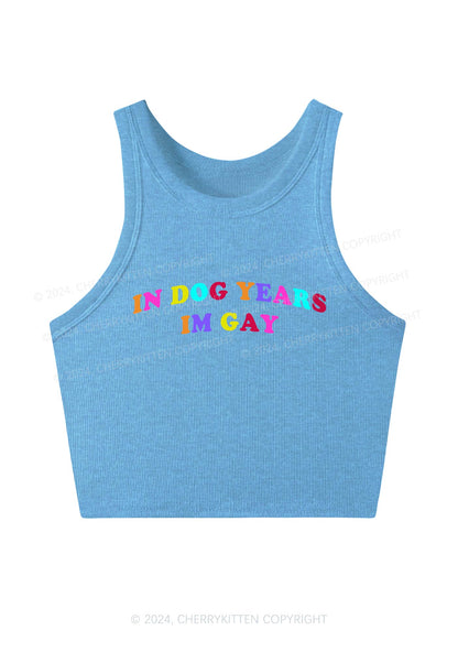 Dog Years Gay Y2K Crop Tank Top Cherrykitten