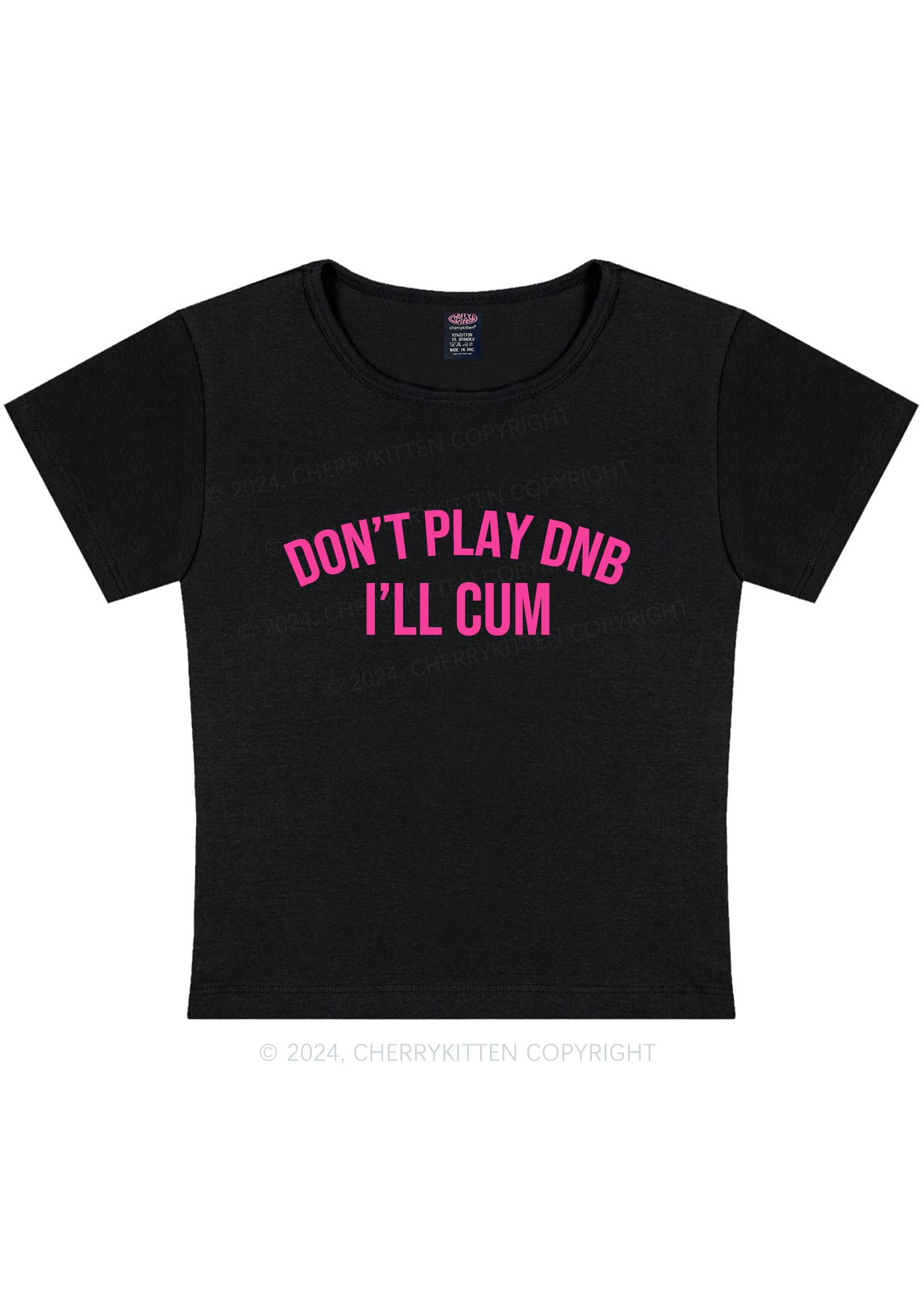 Don't Play DNB Y2K Baby Tee Cherrykitten