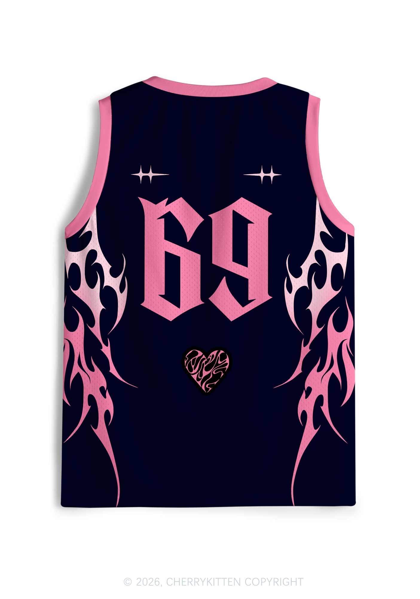 Pink Black Gay King Pride Y2K Sport Jersey Tank Cherrykitten