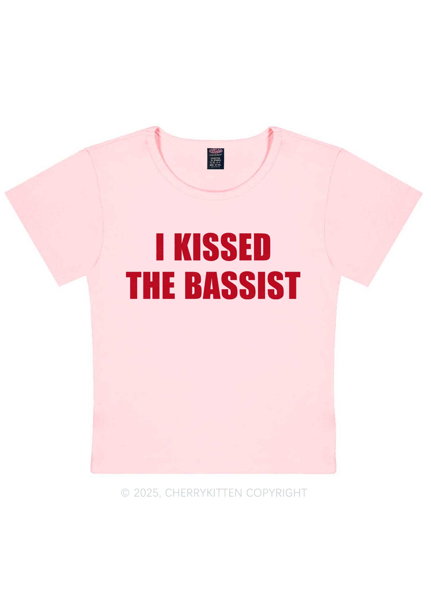 I Kissed The Bassist Y2K Baby Tee Cherrykitten