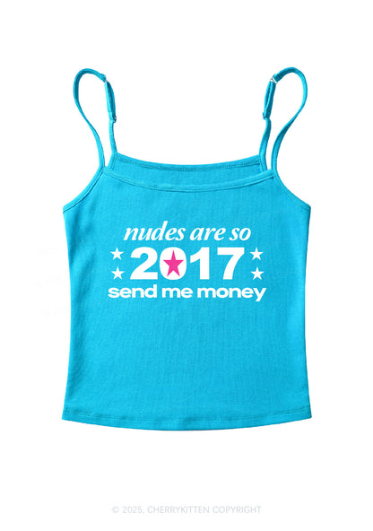 Nxdes Send Me Money Y2K Spaghetti Strap Cami Cherrykitten