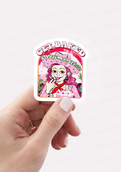 Get Baked 1Pc Y2K Sticker Cherrykitten
