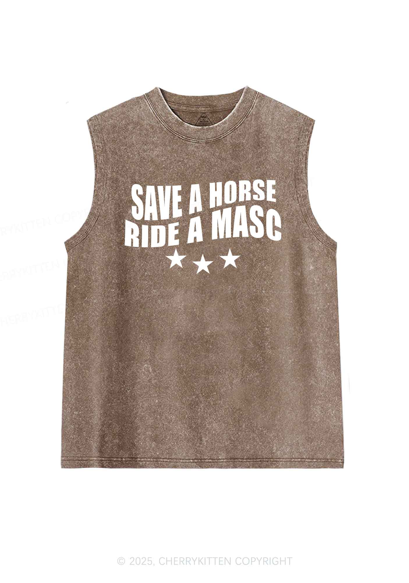 Ride A Masc Pride Y2K Washed Muscle Tank Cherrykitten
