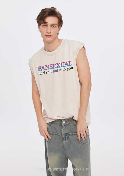 Pansexual Still Not Into You Pride Y2K Washed Muscle Tank Cherrykitten