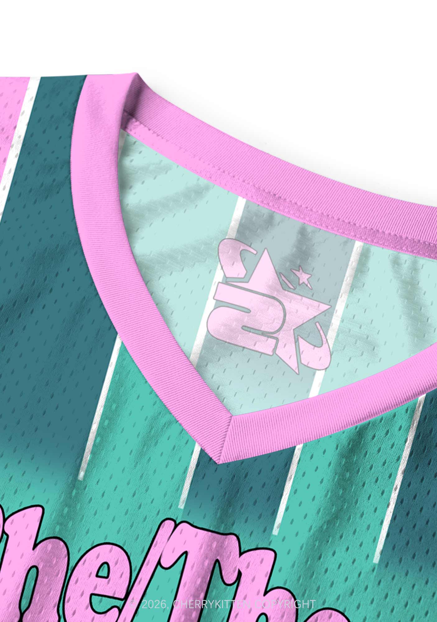 Green Stripes She Them Txtties Pride Y2K Sport Jersey Tank Cherrykitten