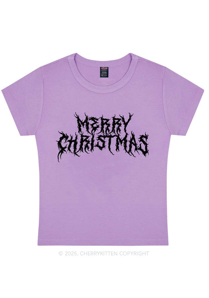 Merry Christmas Y2K Baby Tee Cherrykitten