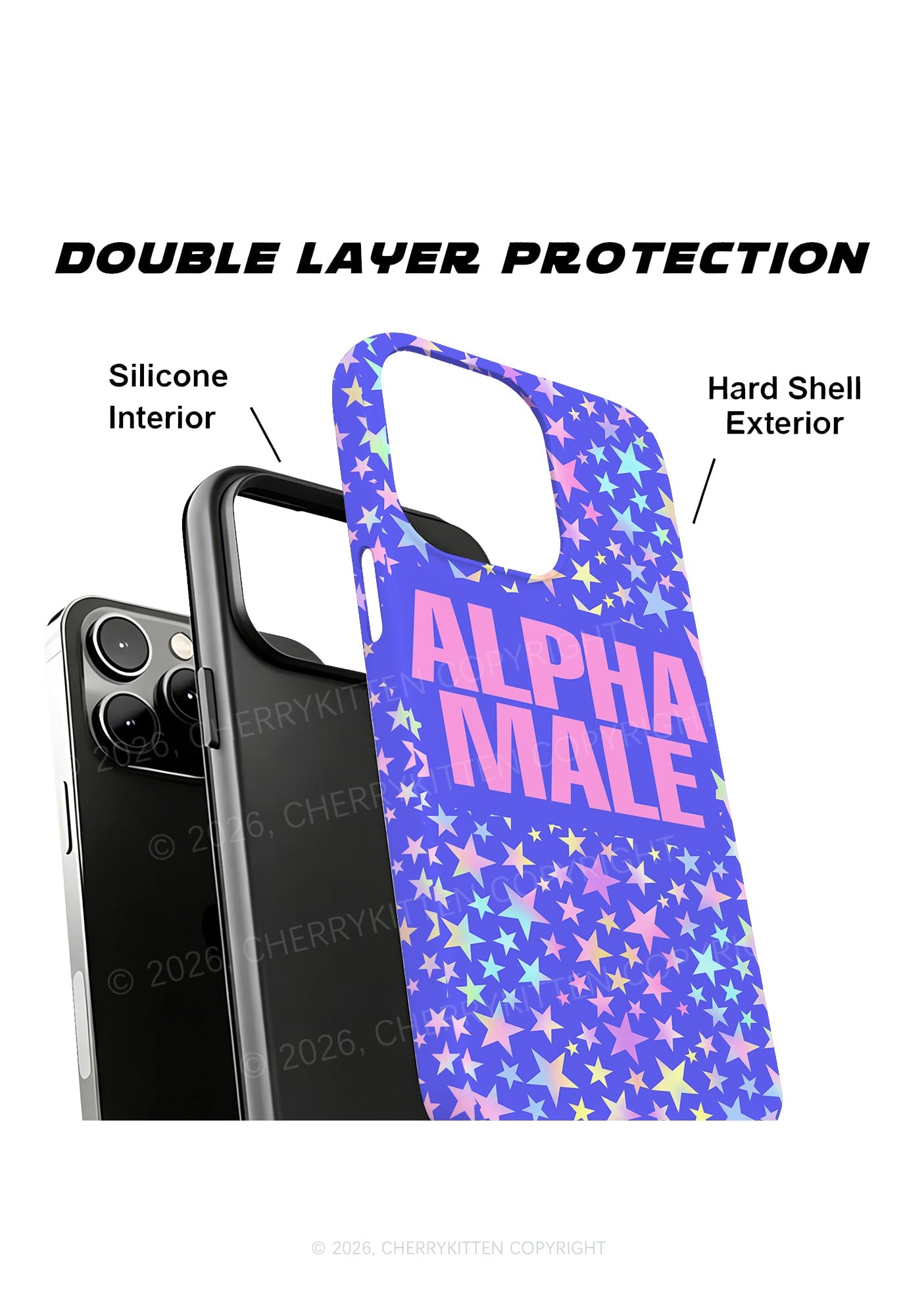 Purple Alpha Male Pride Y2K Phone Case Cherrykitten