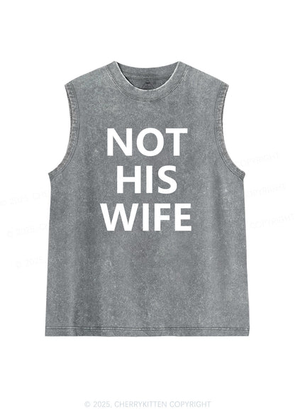 Not His Wife Y2K Washed Muscle Tank Cherrykitten