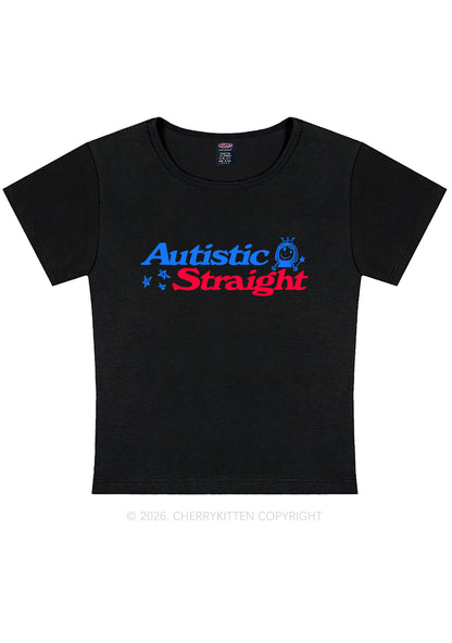 Autistic Straight Pride Y2K Baby Tee Cherrykitten