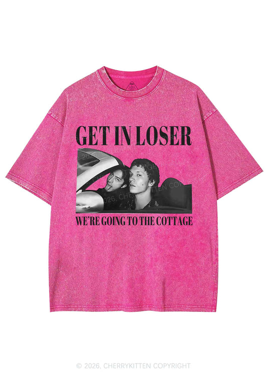 Get In Loser HR Y2K Shirts Washed Tee Cherrykitten