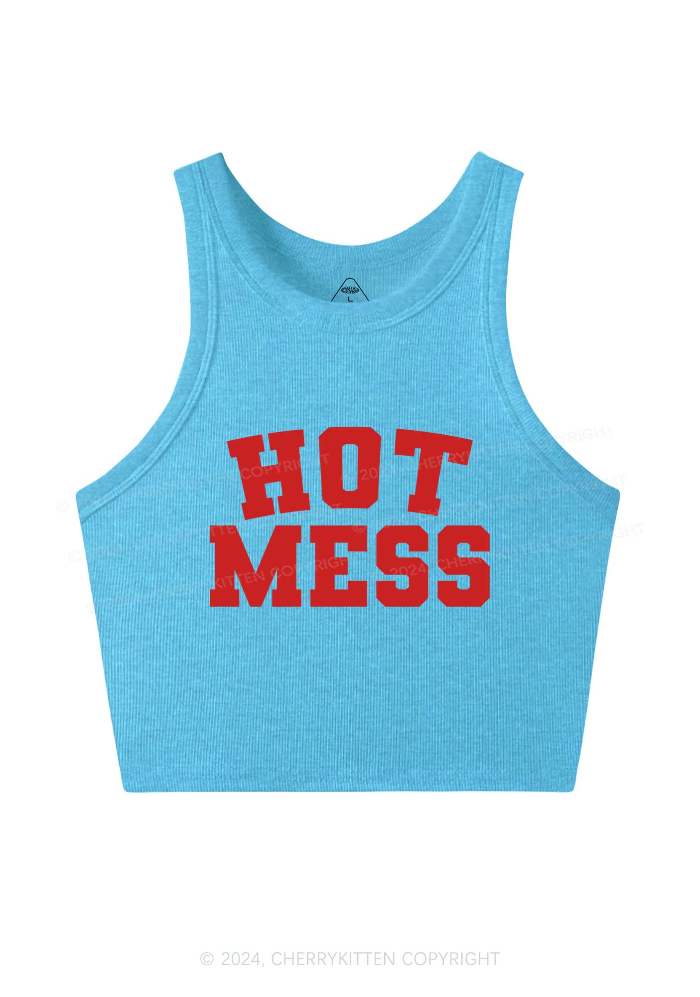 Hot Mess Y2K Crop Tank Top Cherrykitten