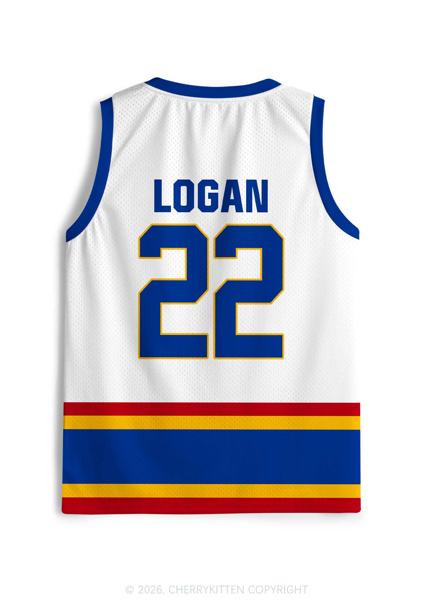 Retro White Hockey Team JL Y2K Sport Jersey Tank Cherrykitten
