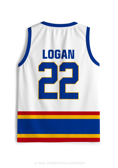 Retro White Hockey Team JL Y2K Sport Jersey Tank Cherrykitten