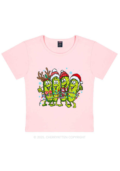 Christmas Cheerful Pickles Y2K Baby Tee Cherrykitten