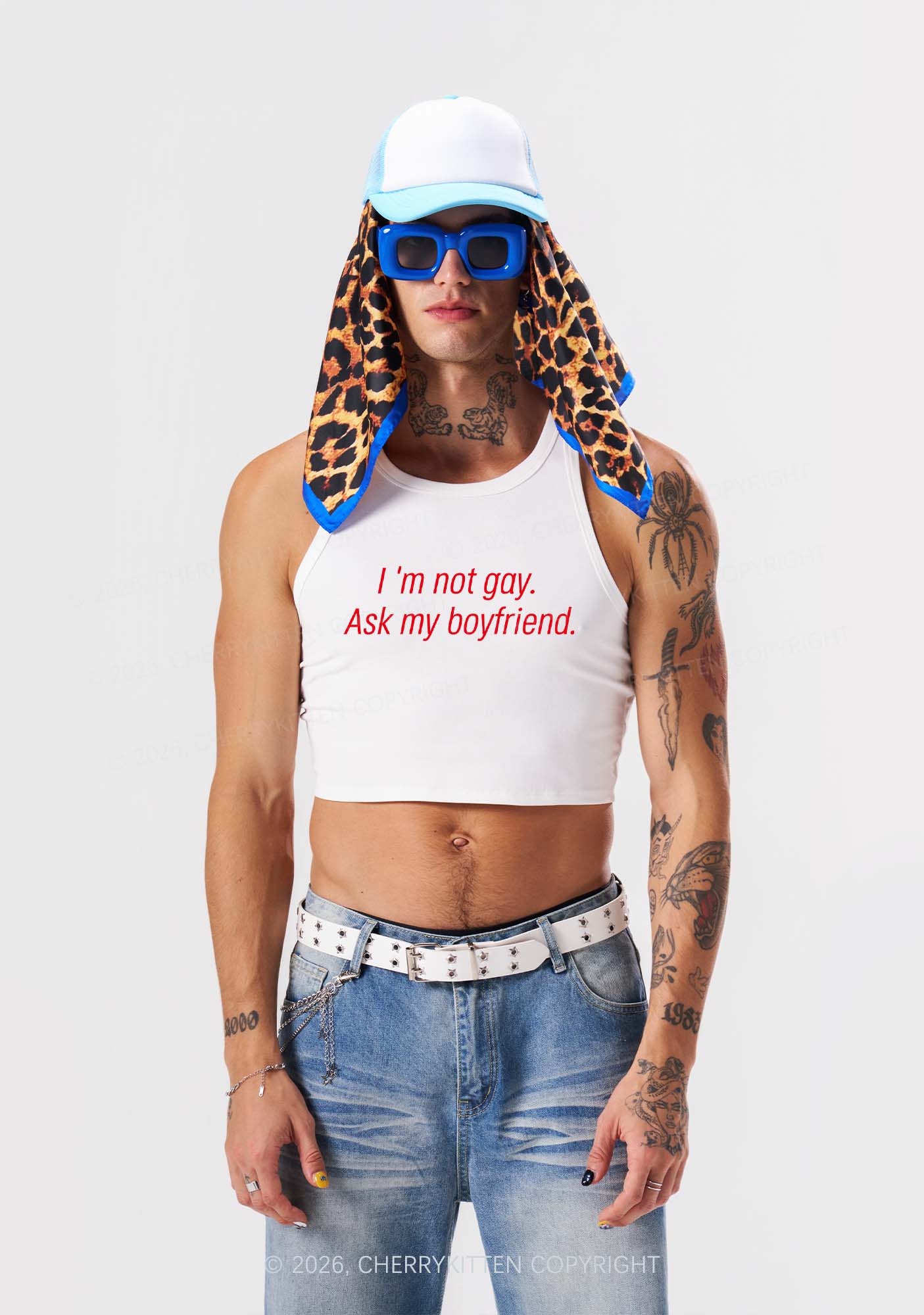 Im Not Gay Pride Y2K Crop Tank Top Cherrykitten