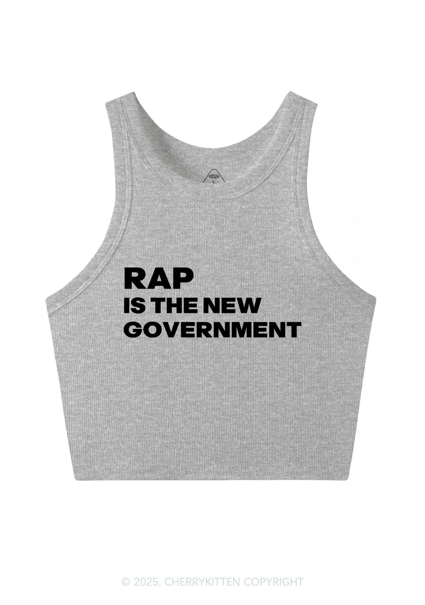 Rap Government Y2K Crop Tank Top Cherrykitten