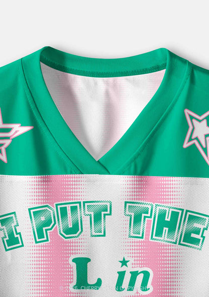 Put L In Lesbian Pride Y2K Crop Sport Jersey Shirts Cherrykitten