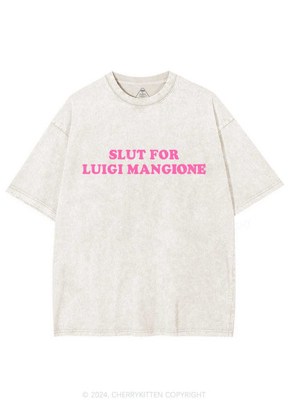 Slxt For Luigi Y2K Washed Tee Cherrykitten