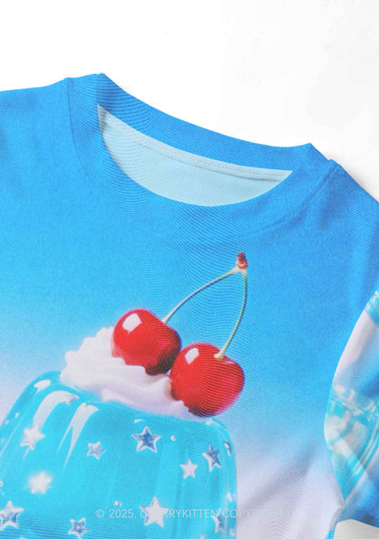 Cherry Jelly Y2K Mesh Crop Top Cherrykitten