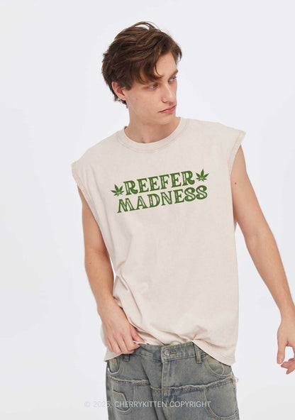 Green Madness Y2K Washed Muscle Tank Cherrykitten