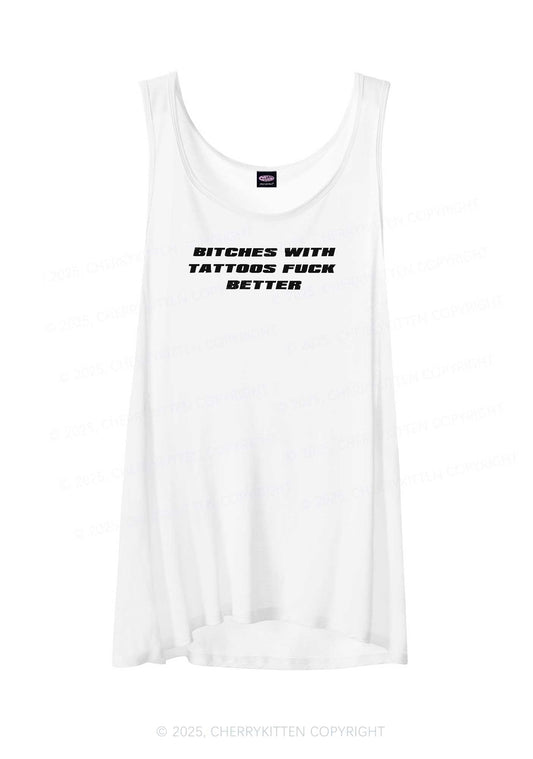 Bxxches With Tattoos Fxxk Better Y2K Sheer Boyfriend Tank Cherrykitten