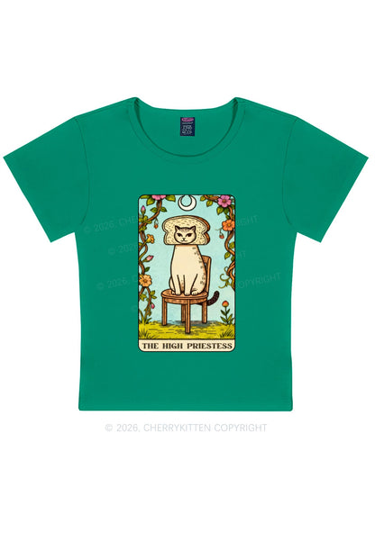 Breadhead Cat Y2K Baby Tee Cherrykitten