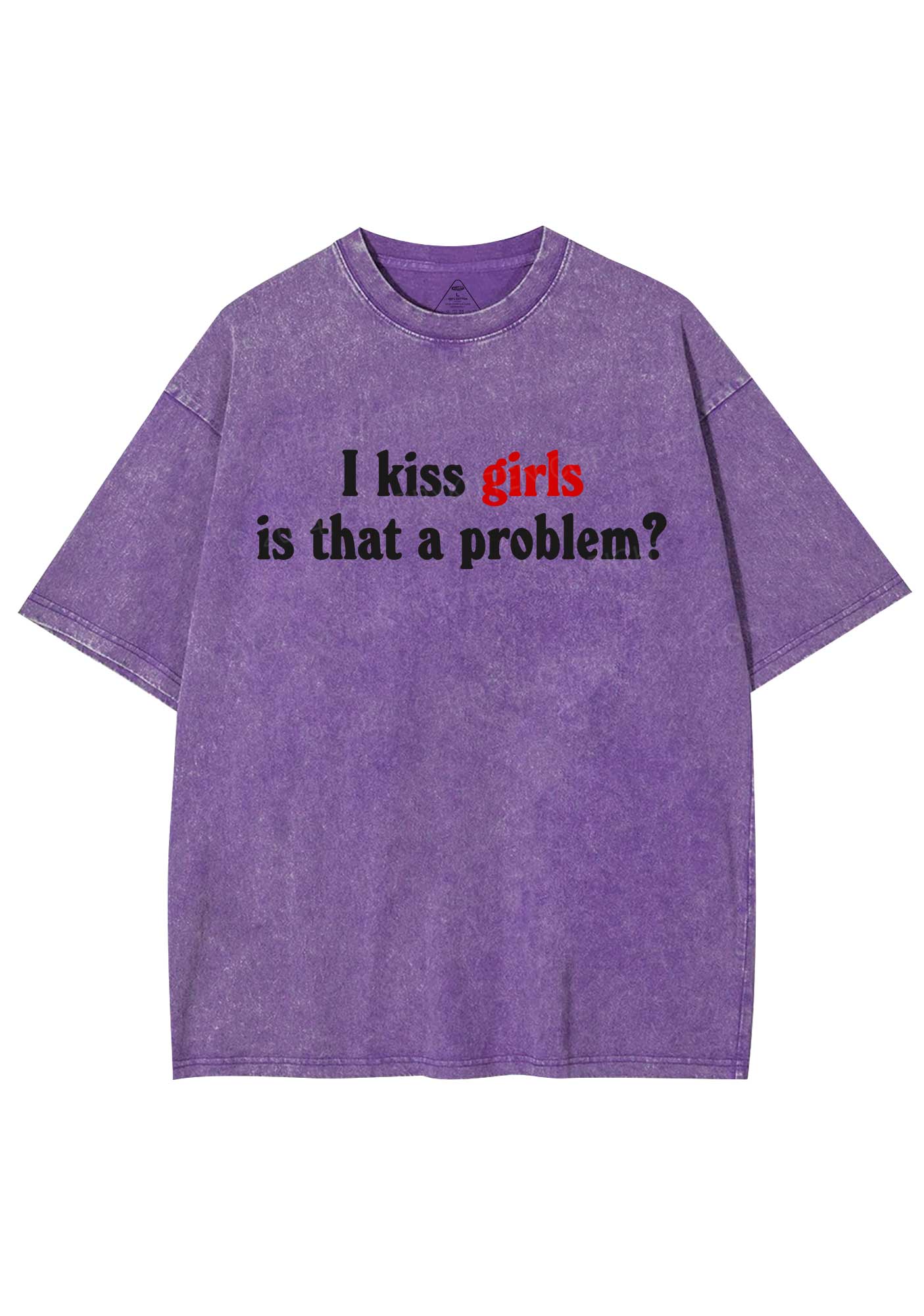 I Kiss Girls Y2K Shirts Washed Tee Cherrykitten