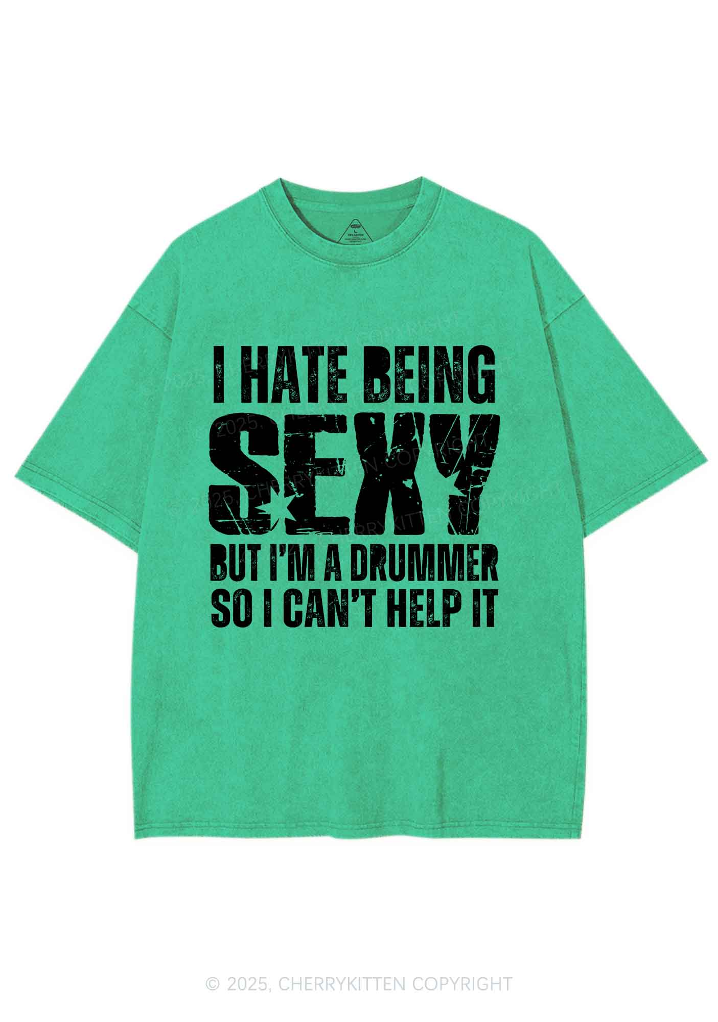 I Hate Being Sexy Y2K Shirts Washed Tee Cherrykitten
