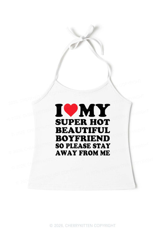 My Super Hot Boyfriend Y2K Halter Neck Cami Cherrykitten
