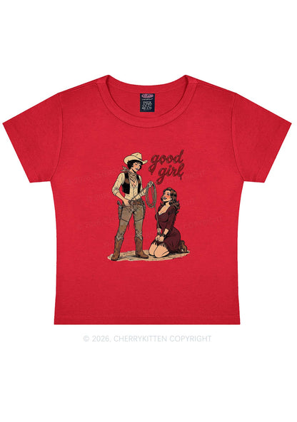 Good Girl Western Cowgirls Pride Y2K Baby Tee Cherrykitten