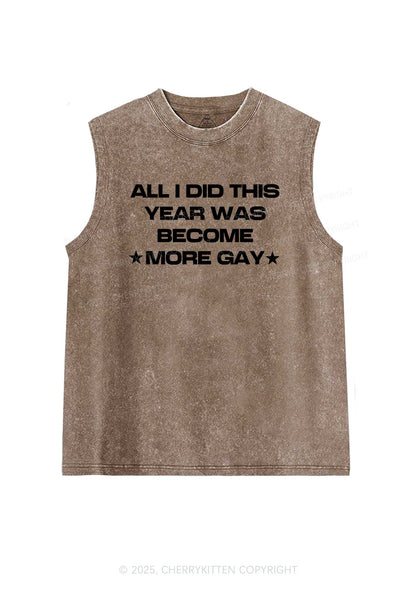 Become More Gay Pride Y2K Washed Muscle Tank Cherrykitten
