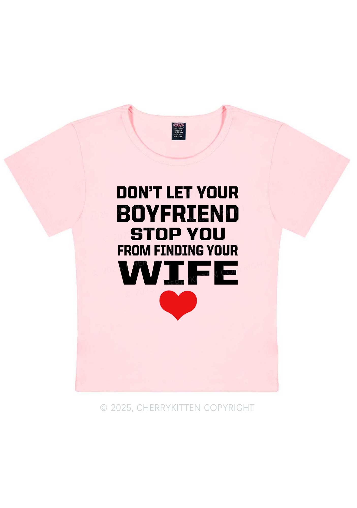 Boyfriend Wife Pride Y2K Baby Tee Cherrykitten