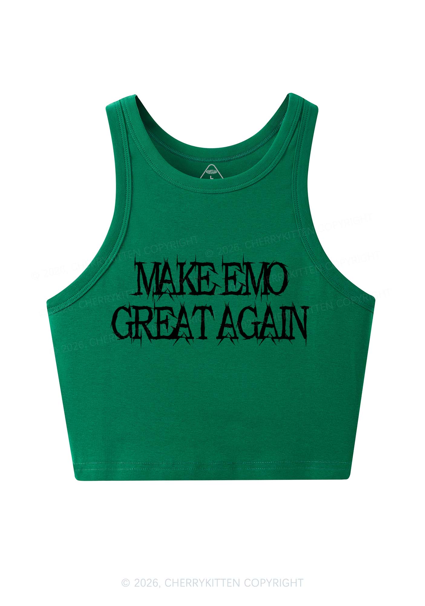 Make Emo Great Again Y2K Crop Tank Top Cherrykitten
