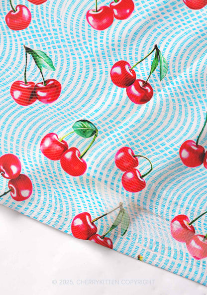 Blue Cherry Y2K Mesh Cami Tank Cherrykitten
